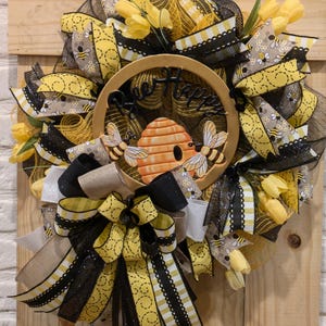 Handgemaakte decoratieve mesh-krans | Aangepaste voordeurkrans | Seizoens- en feestdagendecoratie