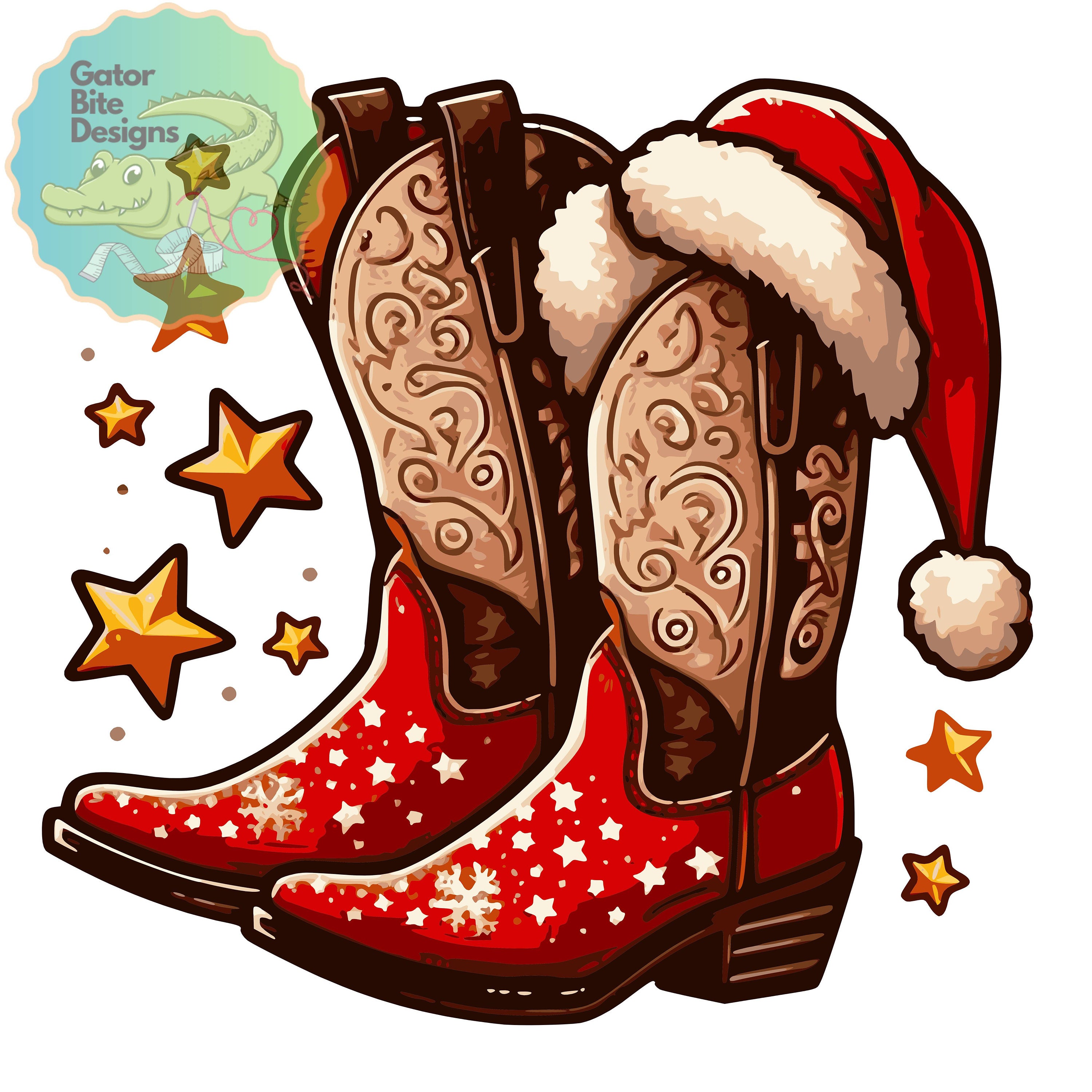 Botas navideñas retro Descargar. San Nicolás. Navidad PNG PDF - Etsy España
