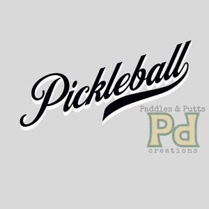 Pickleball Pro Script Design - Digital File, Pickleball Logo,   PNG PDF SVG and jpg digital download, Pickleball Gift,