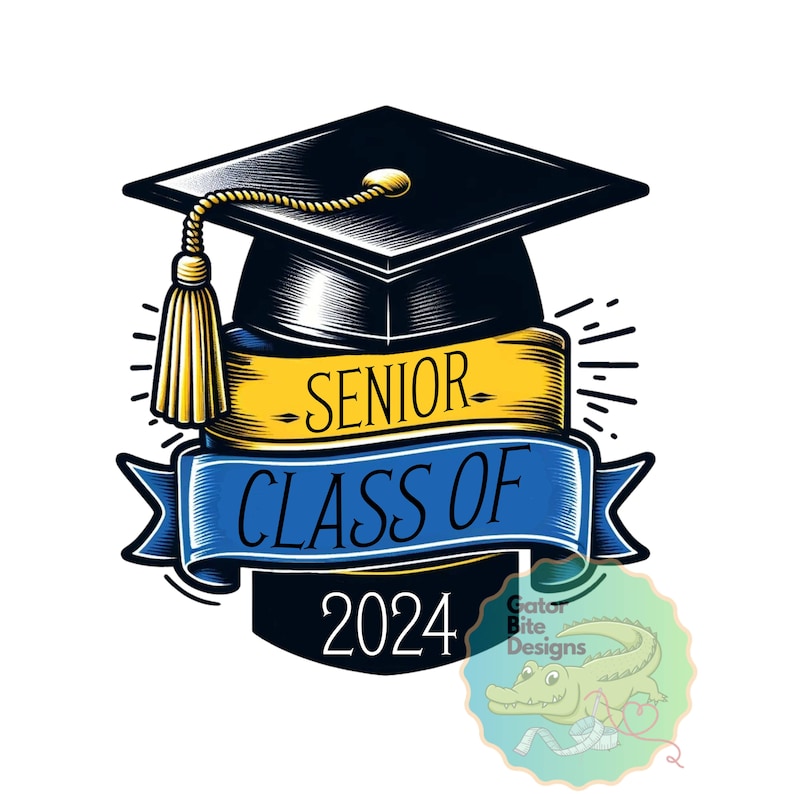 2024 Graduation Cap Design. PNG PDF SVG and Dxf Digital Download