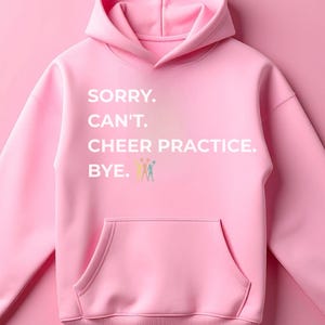 Funny Cheer Practice Hoodie: Sporty Cheerleader Gift, Team Spirit Gift for Cheerleaders, Cheer Parents, Coaches, Trainers, Fans