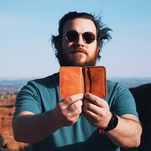 Handcrafted Leather Wallet from Colorado: Versatile, Multi-Pocket, Quick Access, Great Gift, Made in Colorado, USA
