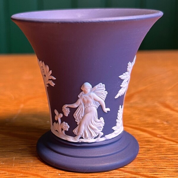 Wedgewood Portland Blue Jasperware Posey Pot