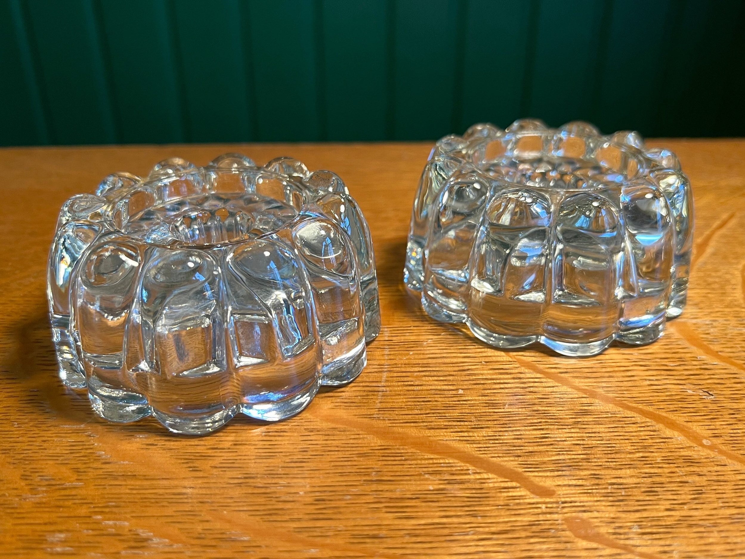 Pair of Vintage Princess House Glass Candle Holders Etsy