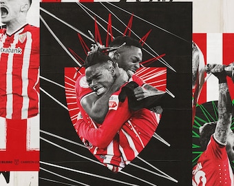 Pósters del Athletic de Bilbao Campeón de Copa del Rey 2024, Regalo del padre, Regalo hijo adolescente, Cartel de fútbol, Arte de pared.