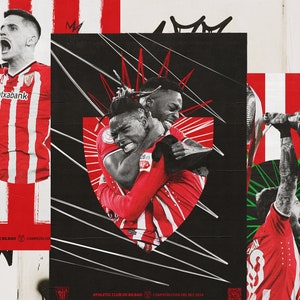 Plakaty Athletic de Bilbao Campeón de Copa del Rey 2024, Regalo del padre, Regalo hijo adolescente, Cartel de fútbol, Arte de pared.