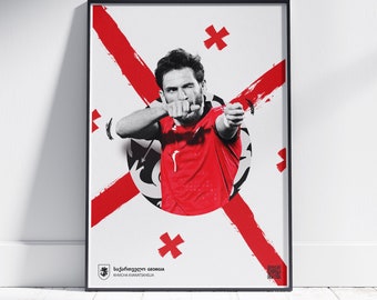 Khvicha Kvaratskhelia Georgia EURO 2024 Poster, Football Gift (Digital Download)