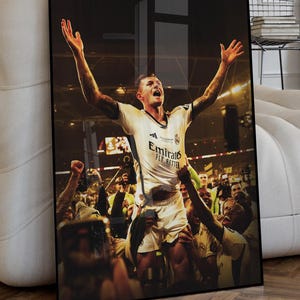 Póster del Real Madrid, Toni Kroos (A2), Vinícius Jr, Bellingham, Rodrygo (A3), Regalo del Padre, Cartel, Cuadro, voetbal, Champions League