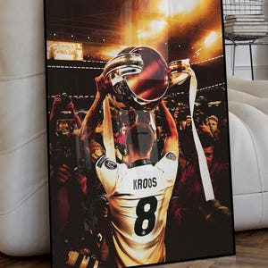 Póster de Toni Kroos Real Madrid, tamaño A2, pobierz cyfrowo, regalo del padre, kartel, cuadro, fútbol, pared, Liga Mistrzów, Alemania