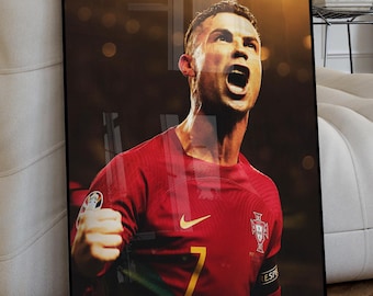 Cristiano Ronaldo Portugal Poster, Soccer Wall Art (Digital Download, A2)