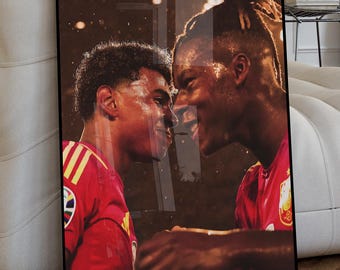 Lamine Yamal & Nico Williams Spain Poster, EURO 2024 Champions (Digital Download)