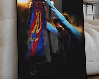 Leo Messi Barcelona Poster, Iconic Football Art (A2 Digital Download)