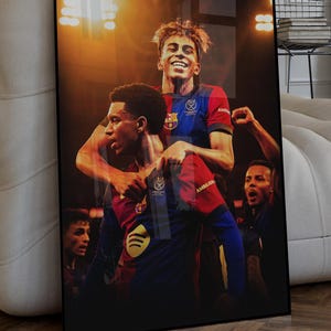 Exclusieve poster van Lamine Yamal FC Barcelona, voetbalfan, Posters, voetbalkartel, Regalo del padre, Regalo hijo, Supercopa 2025, Barça.