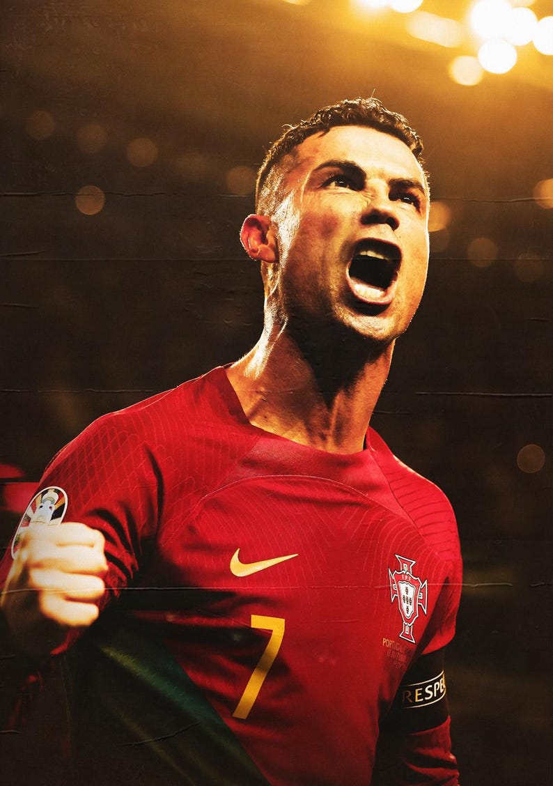 Cristiano Ronaldo Portugal Poster, Soccer Wall Art (digital Download