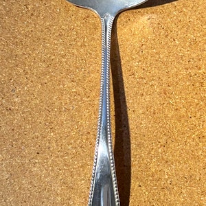1847 Rogers Bros AI Antique Silver Plate Vesta Beaded 1895 Ladle