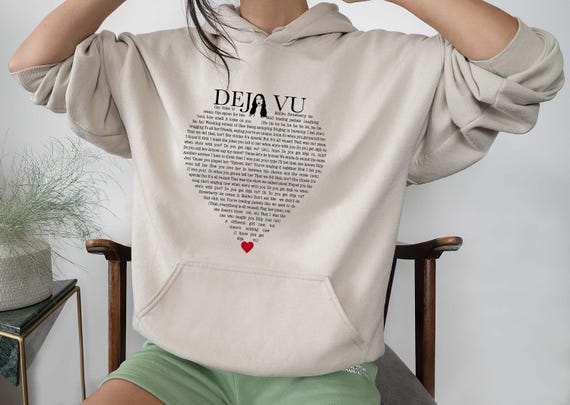 Deja Vu Lyrics Hoodie - Olivia Rodrigo Soft Casual Sweatshirt