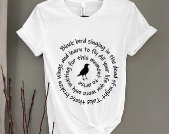 Beatles Blackbird Shirt, Classic Rock Style (Soft Cotton Tee)