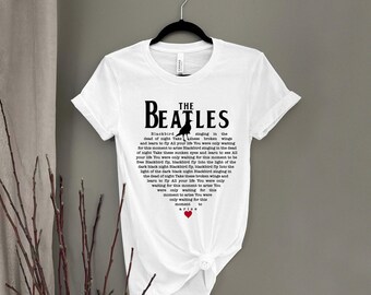 Blackbird Beatles Shirt - Classic Rock Lyrics Tee