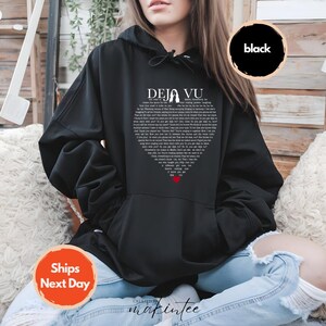 Deja Vu Lyrics Hoodie - Olivia Rodrigo Soft Casual Sweatshirt bild 4