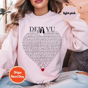 Deja Vu Lyrics Hoodie - Olivia Rodrigo Soft Casual Sweatshirt bild 6