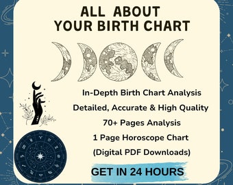 Astrology Reading Birth Chart, Natal Chart Reading, Personal Birth Chart Analysis, Birth Chart, In-Depth Astrology, Psychic Reading,