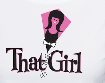 That Girl Women's T-shirt - Cute AnnMarie - Innocent Laughs - Marlo Thomas - Retro Vintage