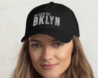 Distressed Dad Hat - No Sleep Til Brooklyn, Retro Vintage Cap