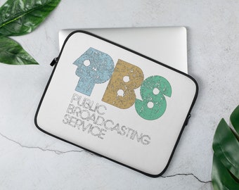 Custodia per laptop - RETRO PBS - Public Broadcasting Service - versione a colori - rete per bambini
