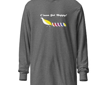 Hooded long-sleeve tee - C'mon Get Happy - Partridge Family - David Cassidy - Retro Tee