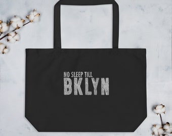 Large organic tote bag - No Sleep Til Brooklyn - Beastie Boys Bag, Brooklyn Style - Licensed To Ill - Rap