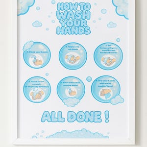 How To Wash Your Hands | How To Wash Hands | Wash Your Hands Printable Poster