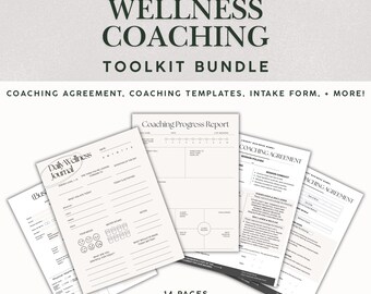 Wellness Coaching Template, Life Coaching Template, Coaching Workbook Template (Digital Download)