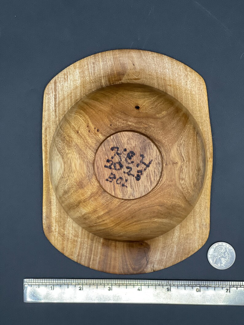 Contemporary Wood Bowl, Black Olive Tree Wood, Rounded Rectangular Shaped Bowl Etsy