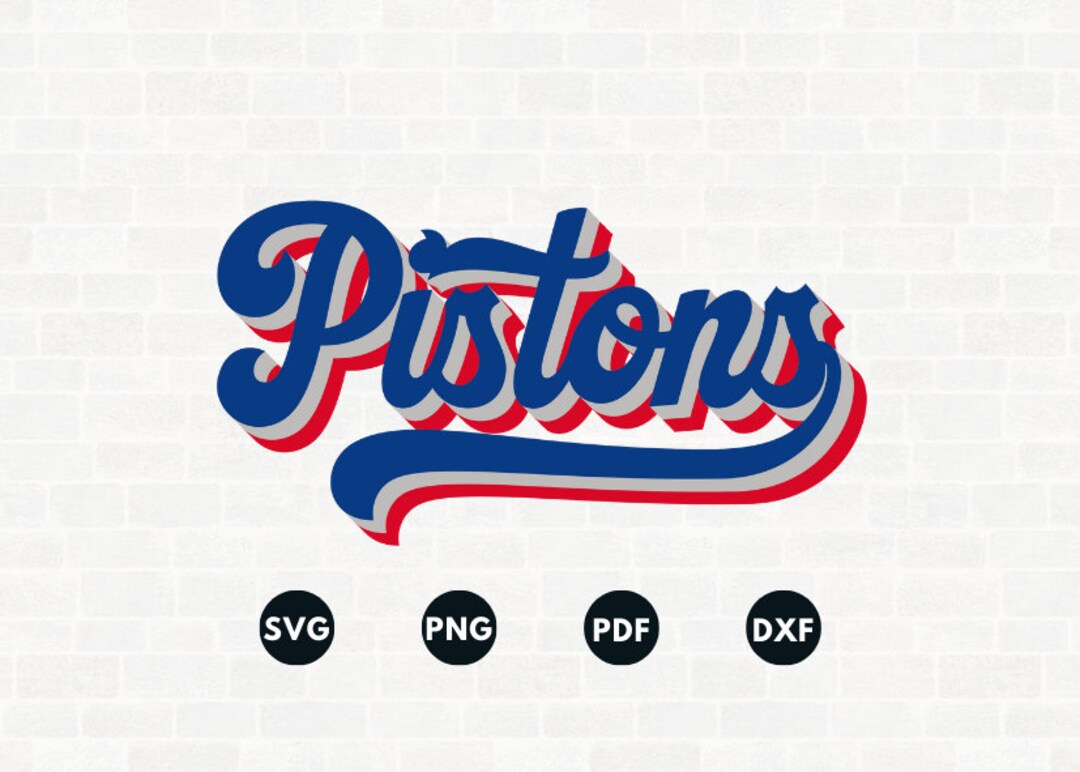 Pistons Svg, Pistons Template, Pistons Stencil, Basketball Gifts