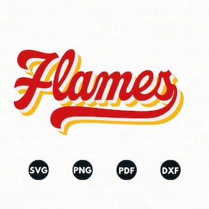 Flames Svg, Flames Mall, Flames Schablon, Hockeypresenter, Klistermärke Svg, Flames Ornament Svg,
