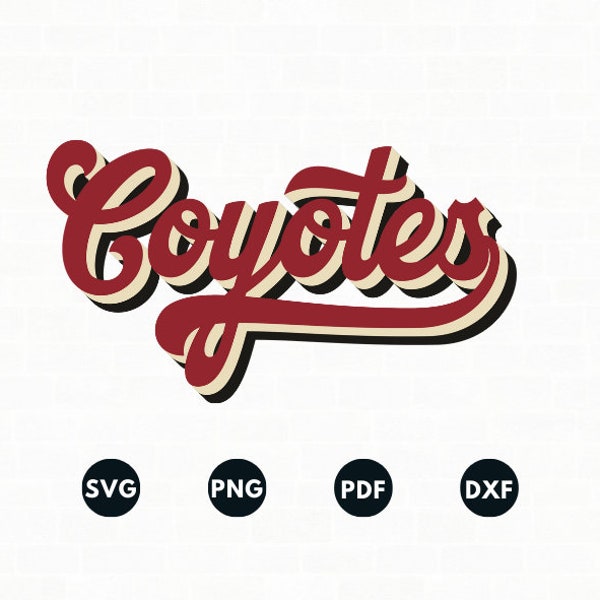 Coyotes Svg, Coyotes Template, Coyotes Stencil, Hockey Gifts, Sticker Svg, Coyotes Ornament Svg,