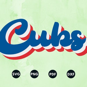 Cubs Svg, Modelo Cubs, Estêncil Cubs, Presentes de beisebol, Adesivo Svg, Cubs Ornament Svg,
