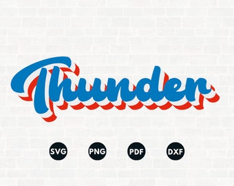 Thunder Svg, Thunder Template, Thunder Stencil, Basketball Gifts, Digital sport, Sticker Svg, Thunder Ornament Svg,