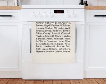 Musical Theatre Composers Cotton Tea Towel