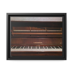 Bechstein Upright Piano Matte Canvas, Black Frame