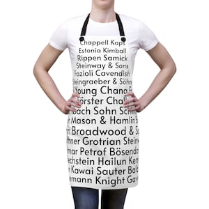 Piano Brands Apron