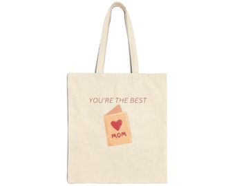 Baumwoll-Canvas-Einkaufstasche, You're the best Mom Muttertagsgeschenk-Einkaufstasche, Geschenk für Mama, Geschenk für sie