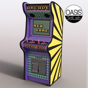Arcade Bank-Money Box -Stl file-For 3d print