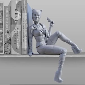 Cat Woman Bookend Sculpture -For 3d print -Digital file