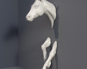 Horse Wall Mount - 3d print ready -Stl file