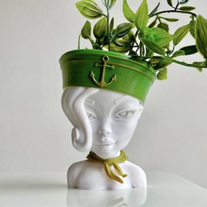 She Sailor Byst Planter - 3D-utskrivbar blomkruka - STL-fil