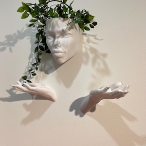 Girl On The Wall Planter -STL Files  For 3d print