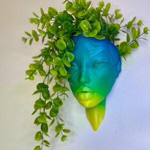 Cyborg Head Pot - 3D-kruka väggmonterad - STL-fil - 3mf-fil