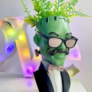 Frankenstein Bust Planter -3d printable flower pot -Stl file