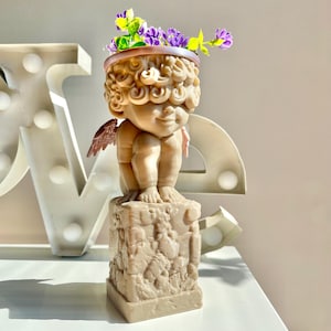 Cherub Statue Planter -3d printable flower pot
